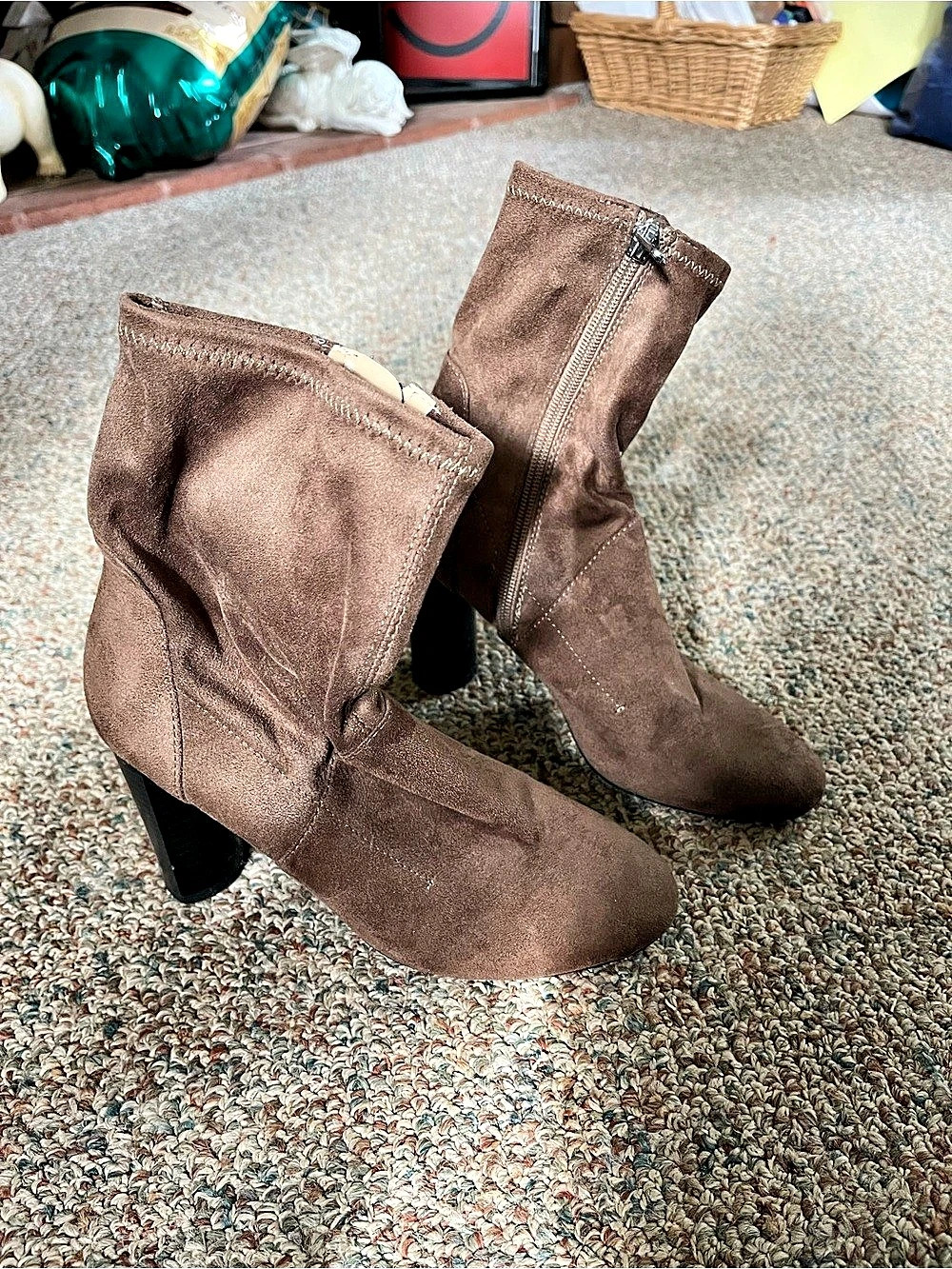 Women's Brown Heeled Ankle Boots